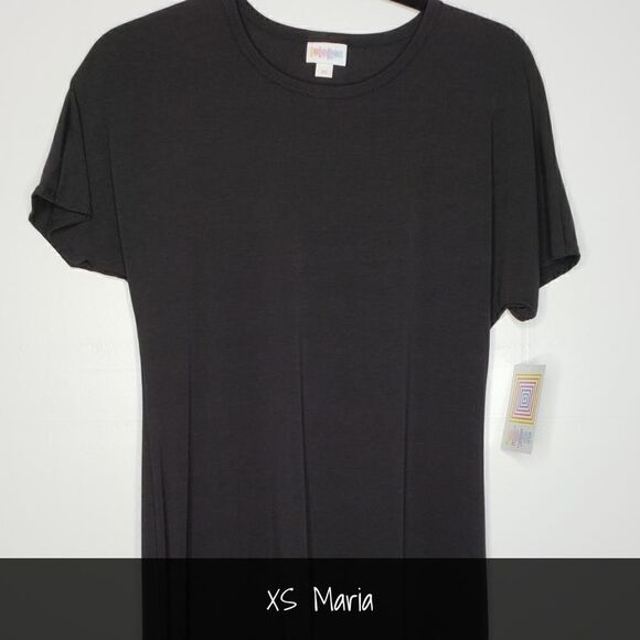 LuLaRoe Maria Maxi Dress XS Solid Black NEW - Picture 1 of 2